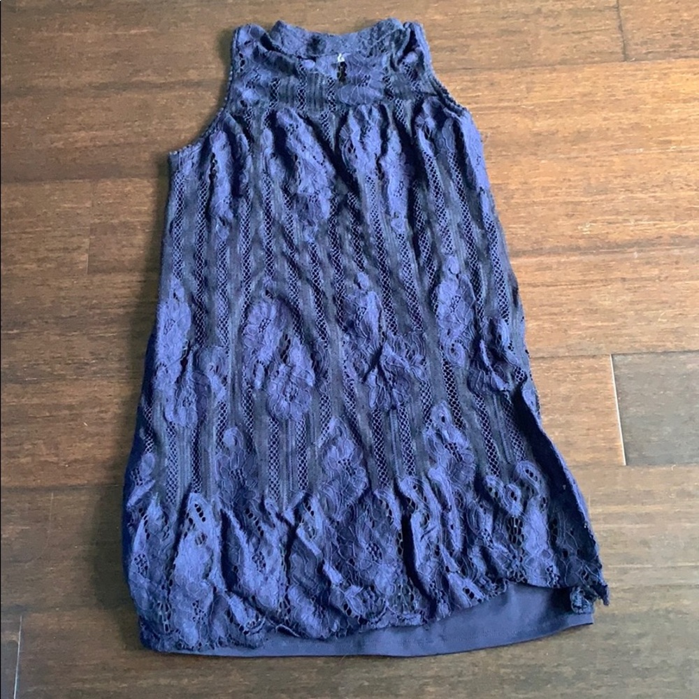 blue lace dress